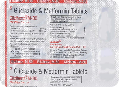 Glizihenz M 80 Strip Of 10 Tablets