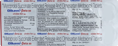 Olkem Beta 50mg Strip Of 10 Tablets