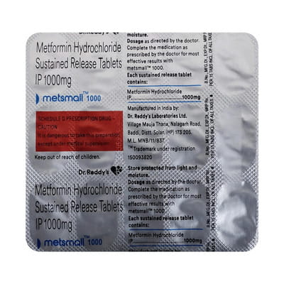 Metsmall 1000mg Strip Of 15 Tablets