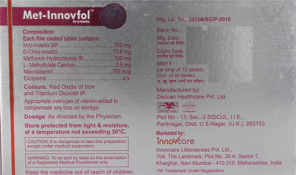 Met Innovfol Strip Of 10 Tablets