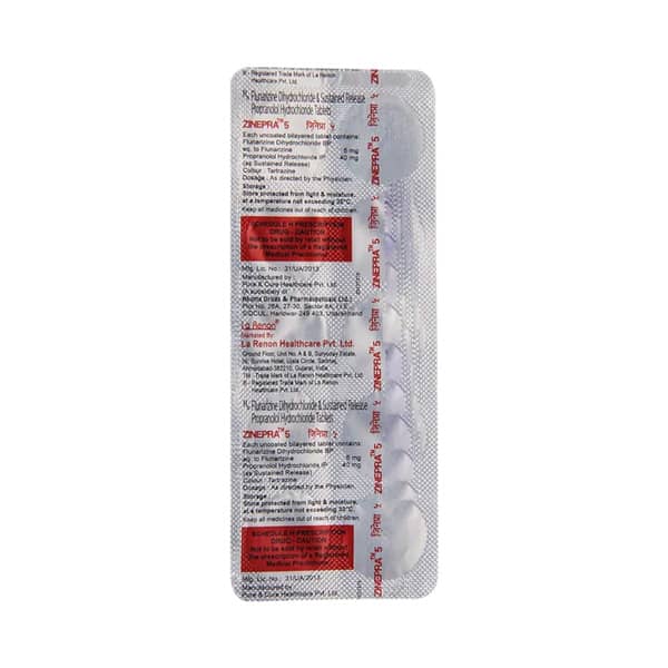 Zinepra 5mg Strip Of 10 Tablets