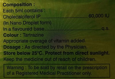 Aqua D3 60000iu Sugar Free Bottle Of 5ml Oral Solution