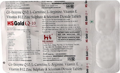 Hsgold Q10 Strip Of 10 Tablets