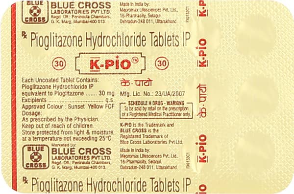 K Pio 30mg Strip Of 15 Tablets