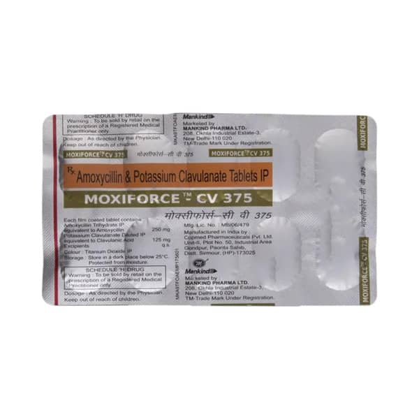 Moxiforce Cv 375mg Strip Of 10 Tablets