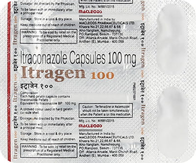 Itragen 100 Strip Of 4 Capsules