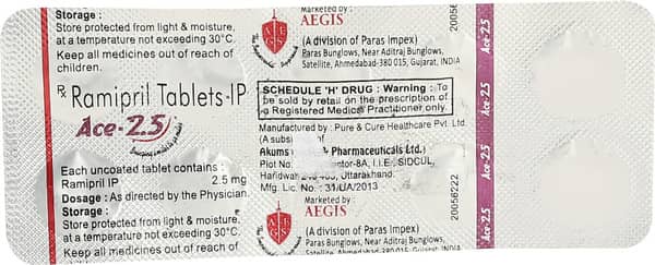 Ace 2.5mg Strip Of 10 Tablets
