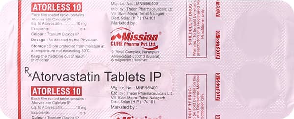 Atorless 10Mg Strip Of 10 Tablets