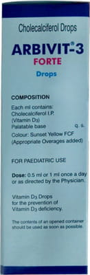 Arbivit 3 Forte Bottle Of 15ml Oral Drops