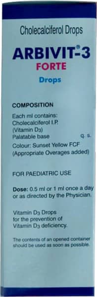 Arbivit 3 Forte Bottle Of 15ml Oral Drops