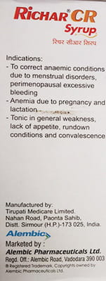 Richar Cr Bottle Of 150ml Syrup