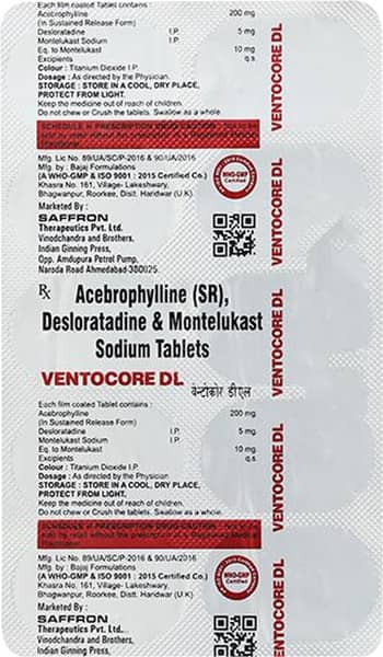 Ventocore Dl Strip Of 10 Tablets