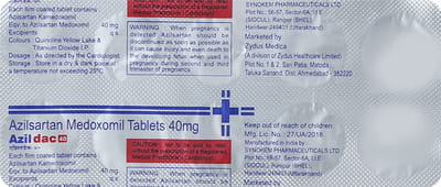 Azildac 40mg Strip Of 10 Tablets