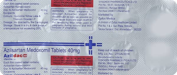 Azildac 40mg Strip Of 10 Tablets