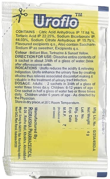 Uroflo Granules | Lemon Flavour Sugar Free
