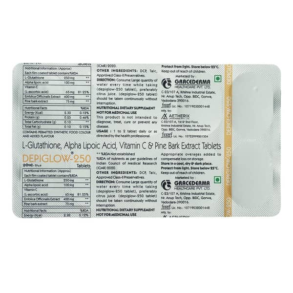 Depiglow 250 Strip Of 10 Tablets