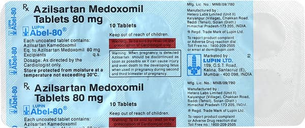 Abel 80mg Strip Of 10 Tablets