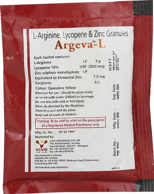 Argeva L Orange And Lemon Flavour Sugar Free Sachet Of 7gm Granules
