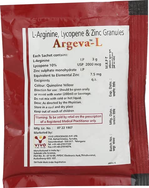 Argeva L Orange And Lemon Flavour Sugar Free Sachet Of 7Gm Granules