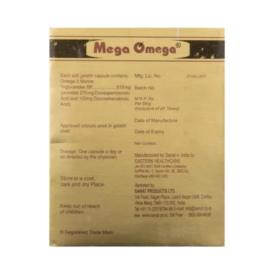 Mega Omega Strip Of 10 Capsules