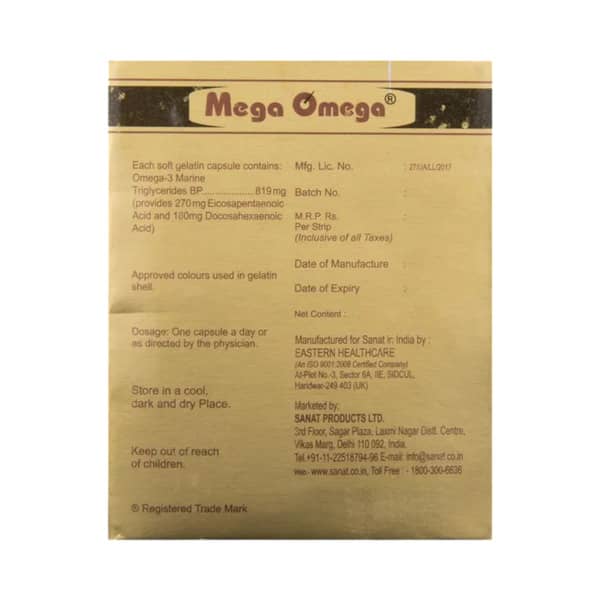 Mega Omega Strip Of 10 Capsules