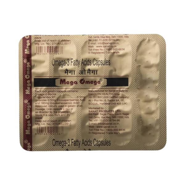 Mega Omega Strip Of 10 Capsules