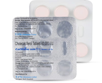 Calshine 60k Orange Flavour Strip Of 7 Chewable Tablets