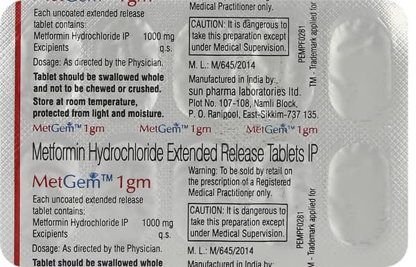 Metgem 1gm Strip Of 10 Tablets