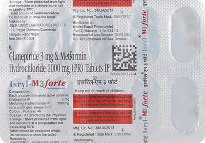 Isryl M3 Forte Strip Of 10 Tablets