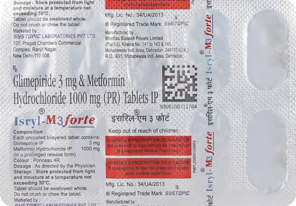 Isryl M 3mg Forte Strip Of 10 Tablets
