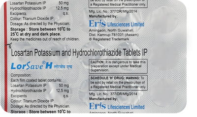 Lorsave H Strip Of 15 Tablets