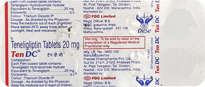Ten Dc 20mg Strip Of 10 Tablets