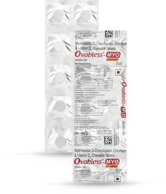 Ovabless Myo Orange Flavour Strip Of 10 Chewable Tablets