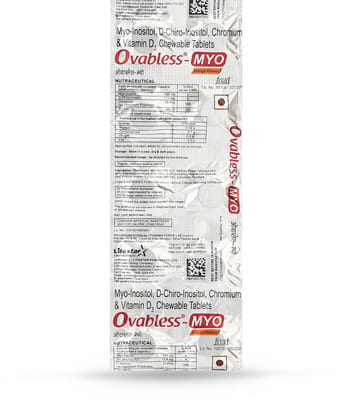 Ovabless Myo Orange Flavour Strip Of 10 Chewable Tablets