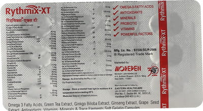 Rythmix Xt Strip Of 10 Capsules