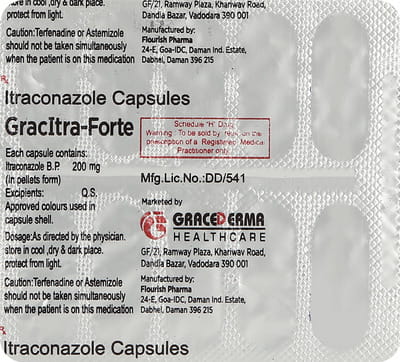 Gracitra Forte Strip Of 10 Capsules