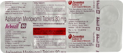 Arbozil 80mg Strip Of 10 Tablets