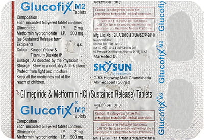 Glucofix M2 Strip Of 10 Tablets
