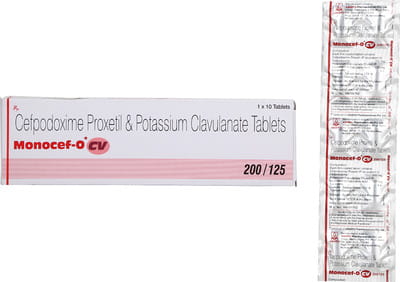 Monocef O Cv 200/125 Mg Strip Of 10 Tablets