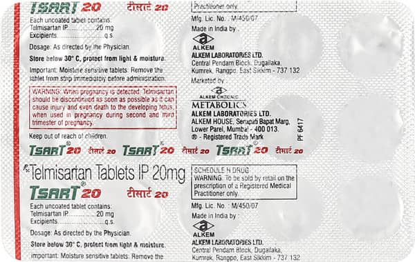 Tsart 20 Strip Of 15 Tablets