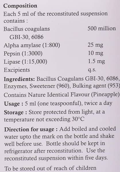 New Tummy Soft Bottle Of 50ml Dry Syrup