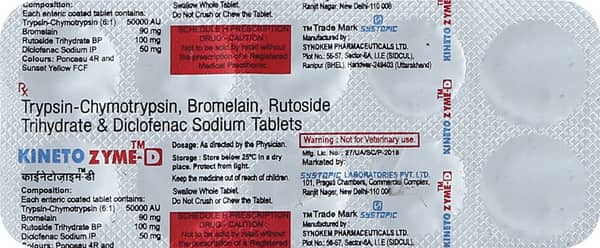 Kinetozyme D Strip Of 10 Tablets