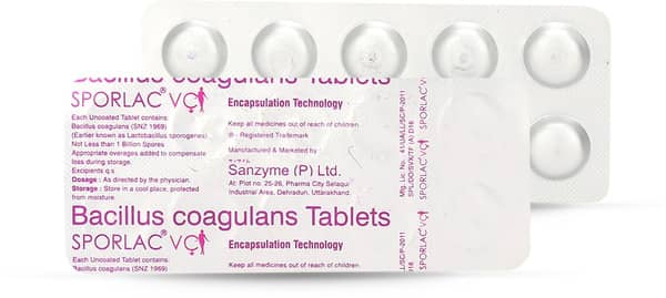 Sporlac Vc Strip Of 10 Tablets