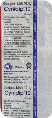 Cynidip 10mg Strip Of 10 Tablets