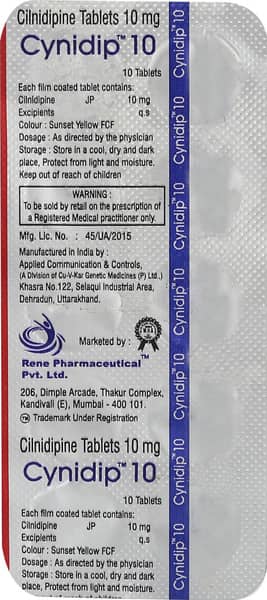 Cynidip 10mg Strip Of 10 Tablets