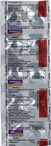 Defcort 6Mg Strip Of 10 Tablets