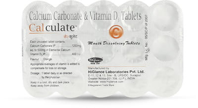 Calculate Orange Flavour Sugar Free Strip Of 15 Tablets