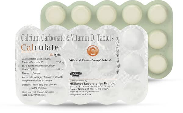Calculate Orange Flavour Sugar Free Strip Of 15 Tablets