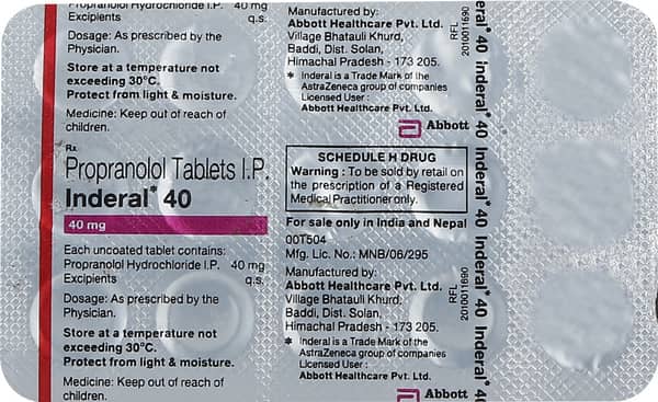 Inderal 40 Tablet