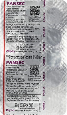 Pansec 40mg Strip Of 15 Tablets